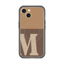 スリムプロテクションプレミアムケース with MagSafe［ オリジナル - initial two tone - M brown ］