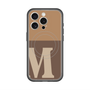 スリムプロテクションプレミアムケース with MagSafe［ オリジナル - initial two tone - M brown ］