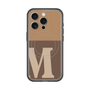 スリムプロテクションプレミアムケース with MagSafe［ オリジナル - initial two tone - M brown ］