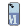 スリムプロテクションプレミアムケース with MagSafe［ オリジナル - initial two tone - M blue ］
