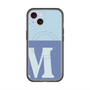 スリムプロテクションプレミアムケース with MagSafe［ オリジナル - initial two tone - M blue ］