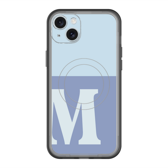スリムプロテクションプレミアムケース with MagSafe［ オリジナル - initial two tone - M blue ］