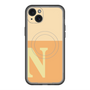 スリムプロテクションプレミアムケース with MagSafe［ オリジナル - initial two tone - N orange ］