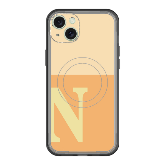 スリムプロテクションプレミアムケース with MagSafe［ オリジナル - initial two tone - N orange ］