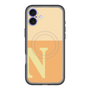 スリムプロテクションプレミアムケース with MagSafe［ オリジナル - initial two tone - N orange ］