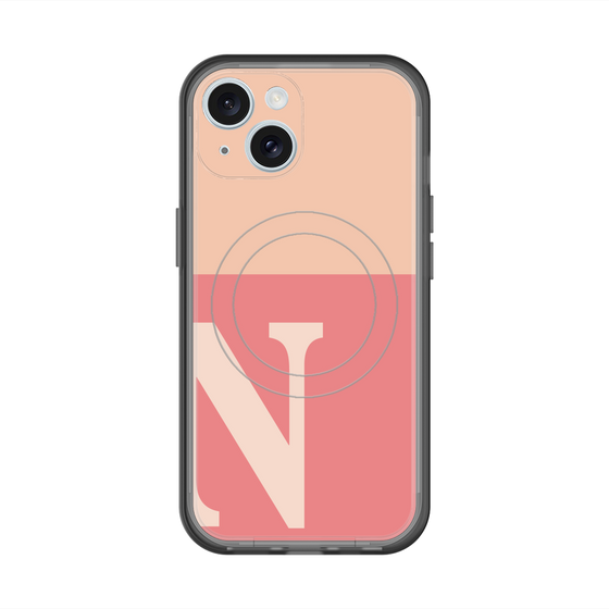 スリムプロテクションプレミアムケース with MagSafe［ オリジナル - initial two tone - N pink ］
