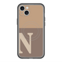 スリムプロテクションプレミアムケース with MagSafe［ オリジナル - initial two tone - N brown ］