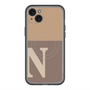 スリムプロテクションプレミアムケース with MagSafe［ オリジナル - initial two tone - N brown ］