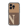 スリムプロテクションプレミアムケース with MagSafe［ オリジナル - initial two tone - N brown ］