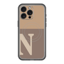 スリムプロテクションプレミアムケース with MagSafe［ オリジナル - initial two tone - N brown ］