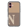 スリムプロテクションプレミアムケース with MagSafe［ オリジナル - initial two tone - N brown ］