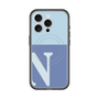 スリムプロテクションプレミアムケース with MagSafe［ オリジナル - initial two tone - N blue ］