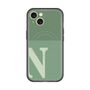 スリムプロテクションプレミアムケース with MagSafe［ オリジナル - initial two tone - N green ］