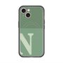 スリムプロテクションプレミアムケース with MagSafe［ オリジナル - initial two tone - N green ］