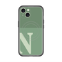 スリムプロテクションプレミアムケース with MagSafe［ オリジナル - initial two tone - N green ］