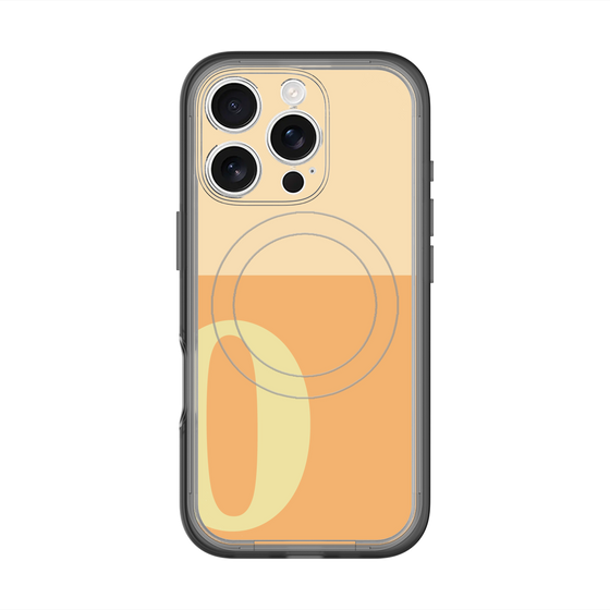 スリムプロテクションプレミアムケース with MagSafe［ オリジナル - initial two tone - O orange ］