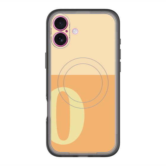 スリムプロテクションプレミアムケース with MagSafe［ オリジナル - initial two tone - O orange ］