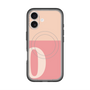 スリムプロテクションプレミアムケース with MagSafe［ オリジナル - initial two tone - O pink ］