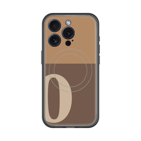 スリムプロテクションプレミアムケース with MagSafe［ オリジナル - initial two tone - O brown ］