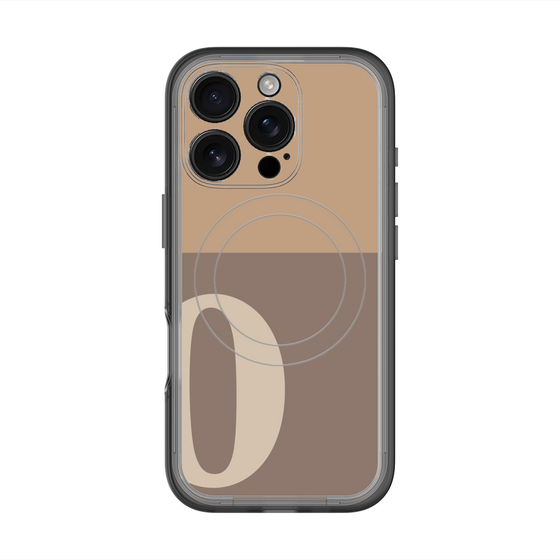 スリムプロテクションプレミアムケース with MagSafe［ オリジナル - initial two tone - O brown ］