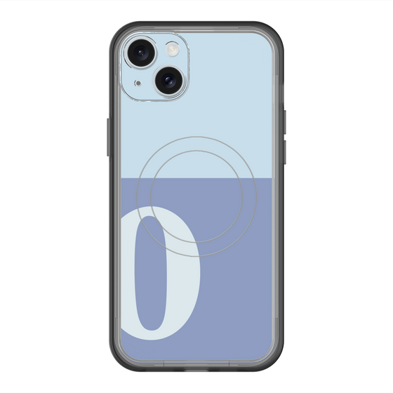 スリムプロテクションプレミアムケース with MagSafe［ オリジナル - initial two tone - O blue ］