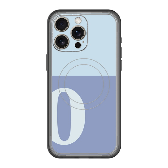 スリムプロテクションプレミアムケース with MagSafe［ オリジナル - initial two tone - O blue ］