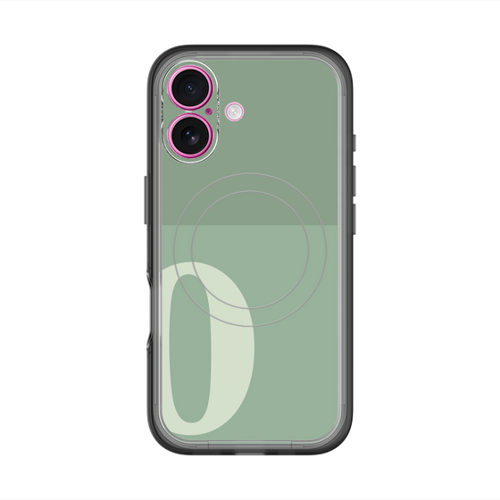 スリムプロテクションプレミアムケース with MagSafe［ オリジナル - initial two tone - O green ］