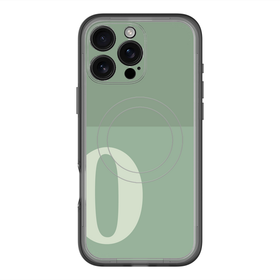 スリムプロテクションプレミアムケース with MagSafe［ オリジナル - initial two tone - O green ］