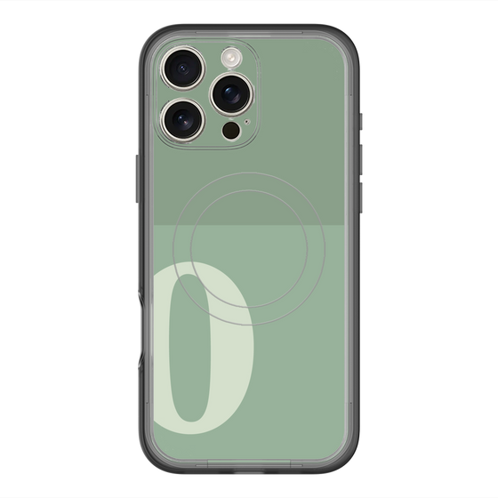 スリムプロテクションプレミアムケース with MagSafe［ オリジナル - initial two tone - O green ］