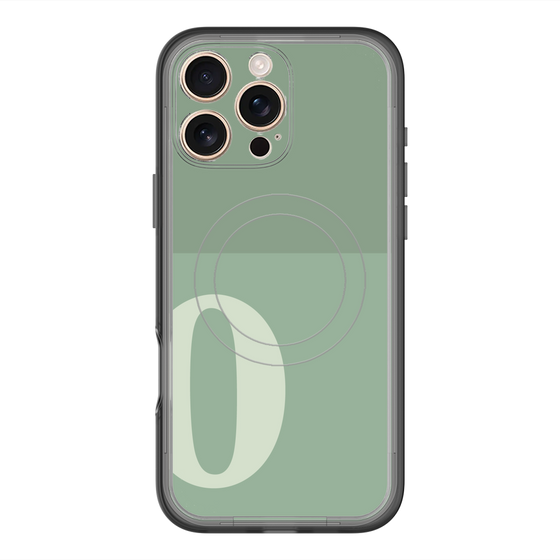 スリムプロテクションプレミアムケース with MagSafe［ オリジナル - initial two tone - O green ］