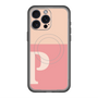 スリムプロテクションプレミアムケース with MagSafe［ オリジナル - initial two tone - P pink ］