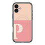 スリムプロテクションプレミアムケース with MagSafe［ オリジナル - initial two tone - P pink ］