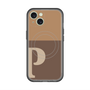 スリムプロテクションプレミアムケース with MagSafe［ オリジナル - initial two tone - P brown ］