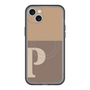 スリムプロテクションプレミアムケース with MagSafe［ オリジナル - initial two tone - P brown ］
