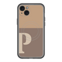 スリムプロテクションプレミアムケース with MagSafe［ オリジナル - initial two tone - P brown ］