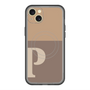 スリムプロテクションプレミアムケース with MagSafe［ オリジナル - initial two tone - P brown ］