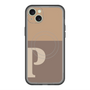 スリムプロテクションプレミアムケース with MagSafe［ オリジナル - initial two tone - P brown ］