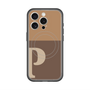 スリムプロテクションプレミアムケース with MagSafe［ オリジナル - initial two tone - P brown ］