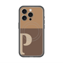 スリムプロテクションプレミアムケース with MagSafe［ オリジナル - initial two tone - P brown ］