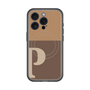スリムプロテクションプレミアムケース with MagSafe［ オリジナル - initial two tone - P brown ］
