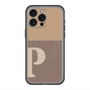 スリムプロテクションプレミアムケース with MagSafe［ オリジナル - initial two tone - P brown ］