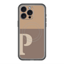 スリムプロテクションプレミアムケース with MagSafe［ オリジナル - initial two tone - P brown ］