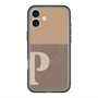 スリムプロテクションプレミアムケース with MagSafe［ オリジナル - initial two tone - P brown ］