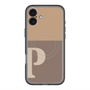 スリムプロテクションプレミアムケース with MagSafe［ オリジナル - initial two tone - P brown ］