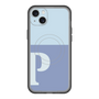 スリムプロテクションプレミアムケース with MagSafe［ オリジナル - initial two tone - P blue ］