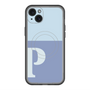 スリムプロテクションプレミアムケース with MagSafe［ オリジナル - initial two tone - P blue ］