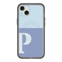 スリムプロテクションプレミアムケース with MagSafe［ オリジナル - initial two tone - P blue ］