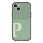 スリムプロテクションプレミアムケース with MagSafe［ オリジナル - initial two tone - P green ］