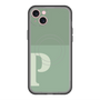 スリムプロテクションプレミアムケース with MagSafe［ オリジナル - initial two tone - P green ］