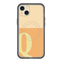 スリムプロテクションプレミアムケース with MagSafe［ オリジナル - initial two tone - Q orange ］
